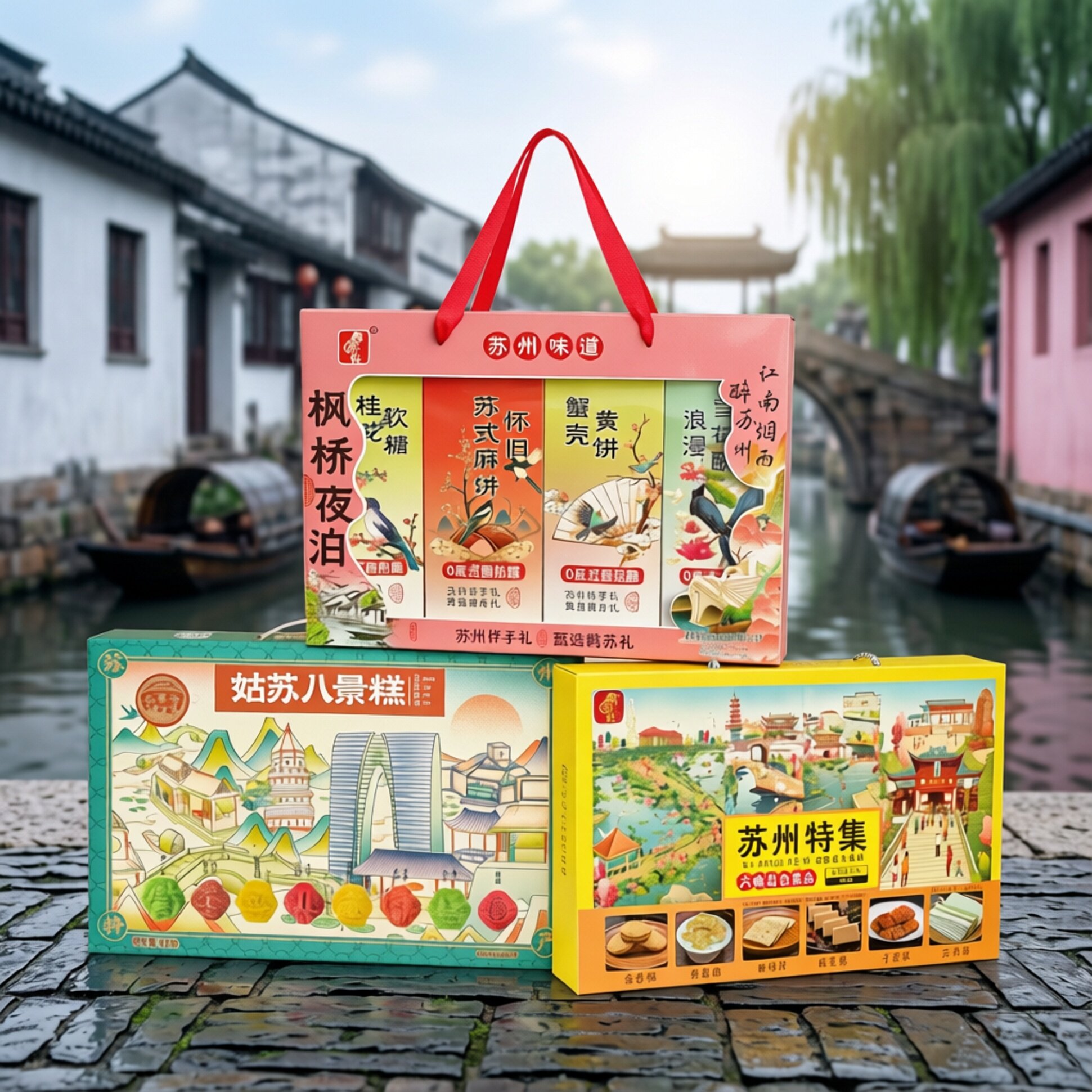 苏州特产姑苏八景糕礼盒玫瑰酥糖老人休闲零食传统手工糕点送礼