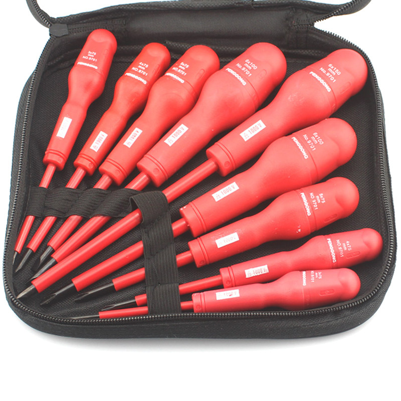 鹏工工具耐1000v高压绝缘电工螺丝刀十字螺丝批水电安装起子 改锥