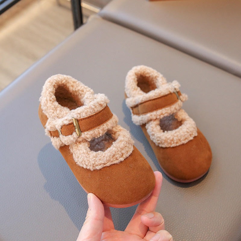 2024冬季新款儿童时尚软底休闲鞋女童魔术贴棉鞋小女孩公主豆豆鞋,童鞋/婴儿鞋/亲子鞋,棉鞋,淘宝优惠券,粉丝福利购,淘宝优惠卷