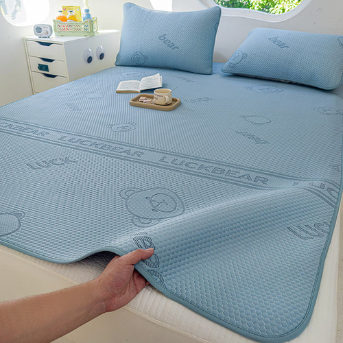 2025新款夏凉垫冰丝凉席可水洗机洗a类母婴级冰豆豆软席子可折叠