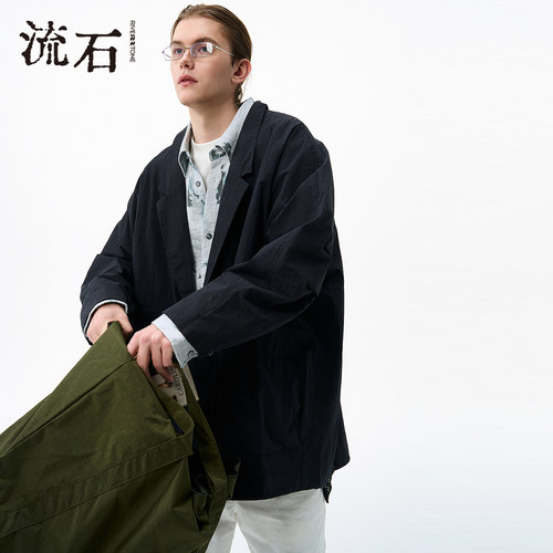 商场同款流石男装时尚中长款风衣