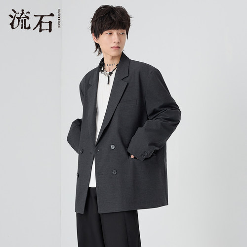 商场同款流石男装阔版长袖西便