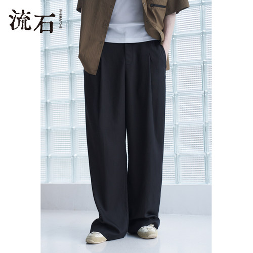 商场同款流石男装莱赛尔休闲长裤