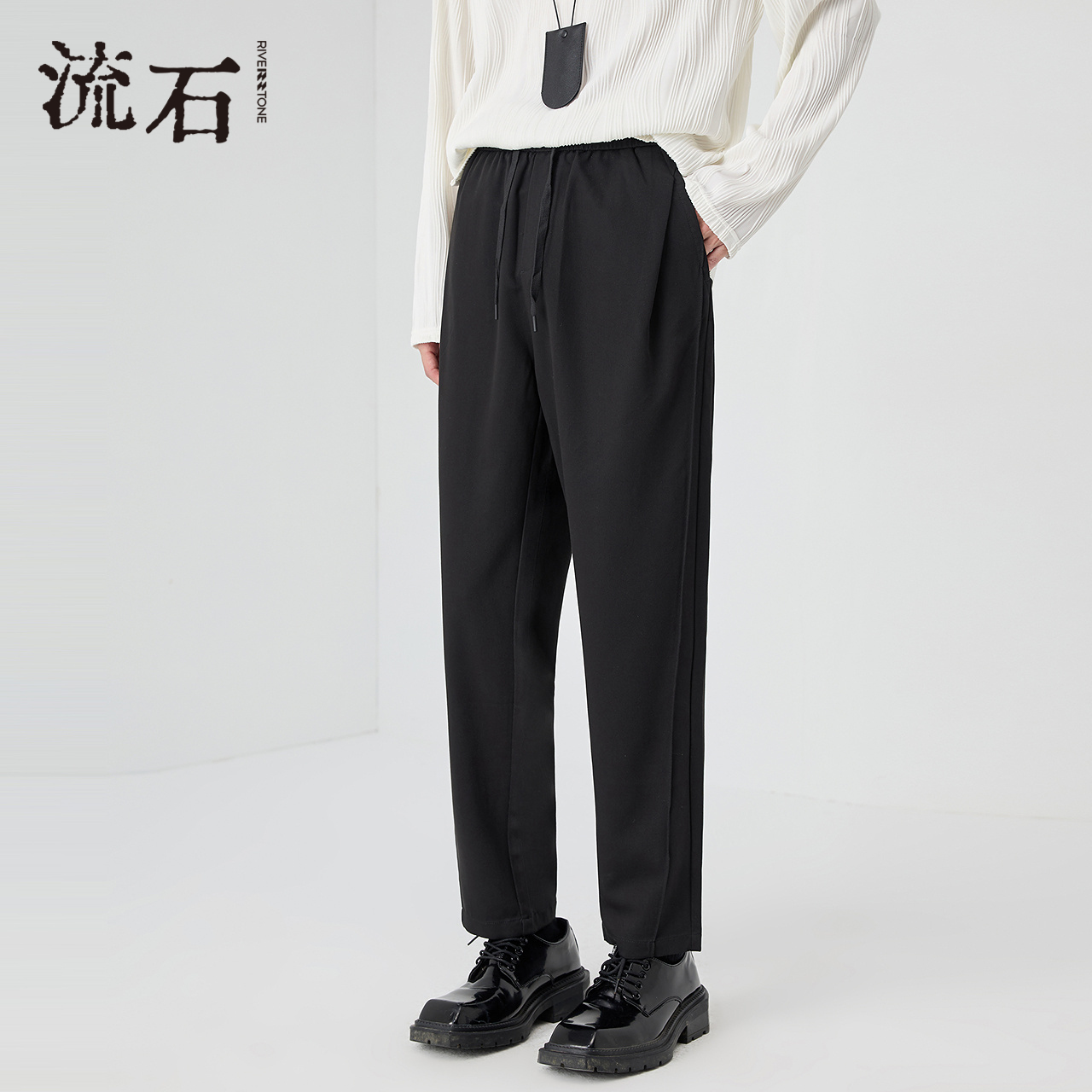 商场同款流石男装抗皱休闲九分裤