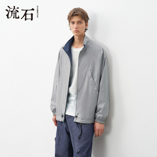 商场同款运动风立领牛仔外套