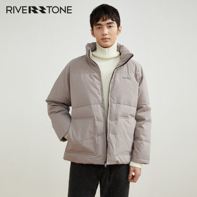 Riverstone90白鸭绒短款羽绒服男