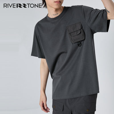 Riverstone日系男装圆领短袖T恤