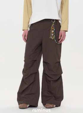 riverstone男装防泼水直筒工装伞兵裤2026春季新款多色宽松阔腿裤