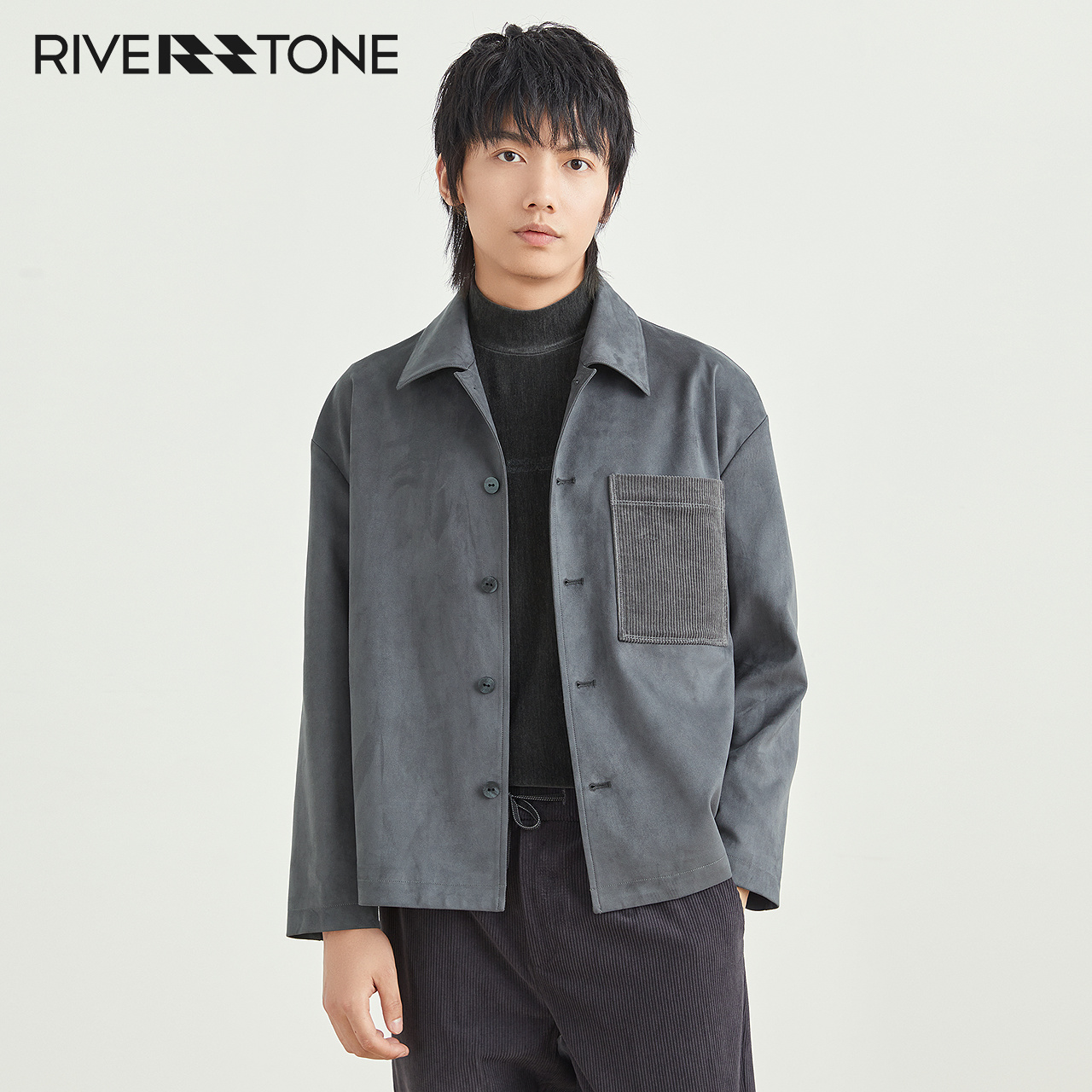 夹克Riverstone/瑞弗史东麂皮绒