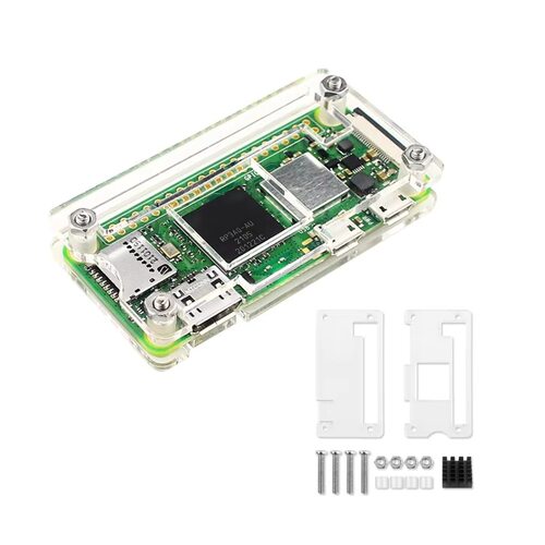 树莓派zero 2 W亚克力外壳 Raspberry Pi0 2W透明带散热片保护壳