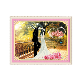 青飞5D精准印布倾城之恋十字绣欧式情侣浪漫婚礼婚庆十字绣