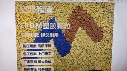 epdm橡胶颗粒室外彩色塑胶跑道幼儿园小区学校球场体育馆全国施工