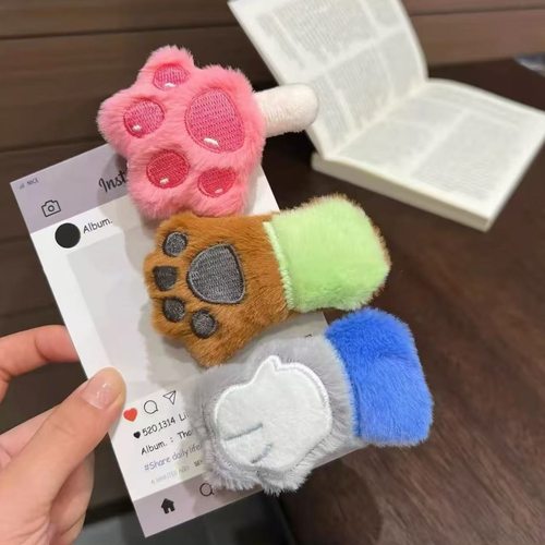 名创同款疯狂动物城2尼克朱迪毛绒爪子发夹女可爱卡通发卡侧边夹