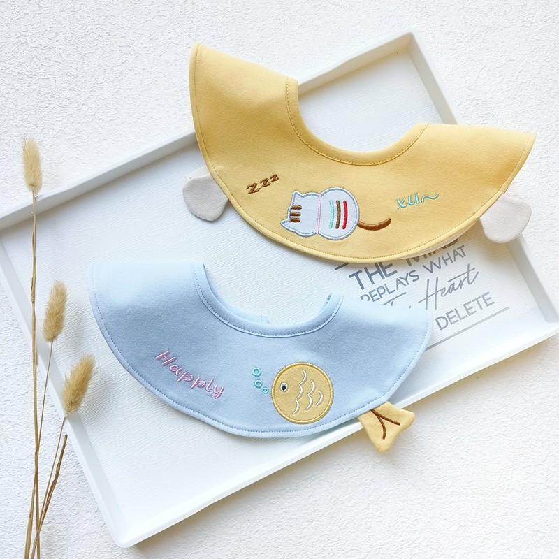 宝宝360纯棉防水口水巾