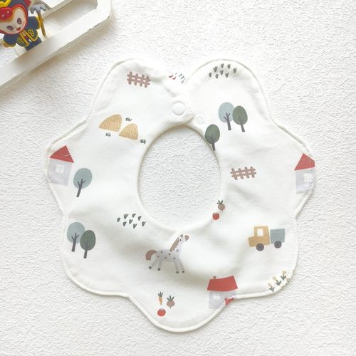 婴儿a类纯棉防水口水巾小围嘴