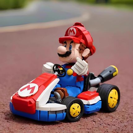 新品超级马力欧卡丁车72037马里奥拼装积木玩具礼物男女孩子礼物