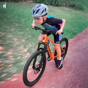 小探险家飞燃580PRO电光橙儿童自行车8 16岁超轻铝合金变速山地车