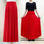 广场舞服装 舞蹈裙半身裙演出交谊舞裙大摆裙跳舞裙子2024新款 女夏