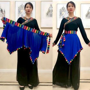 藏族女民族广场舞藏式 牛奶丝围裙藏族舞蹈腰带 演出服舞配饰一片式