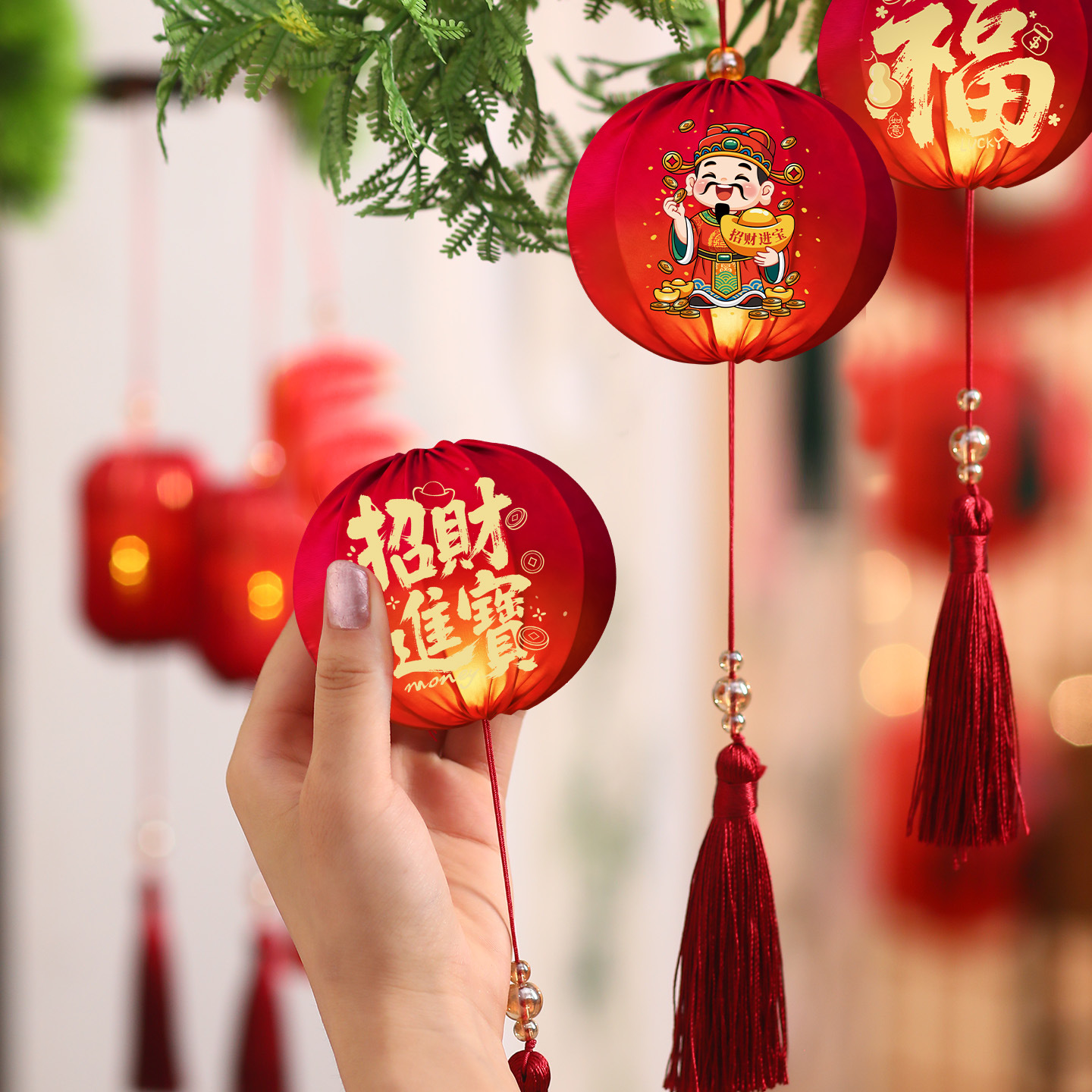 2026新年灯笼挂件春节过年户外商场场景氛围发光花灯挂饰马年装饰