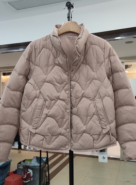 巧心思9811休闲立领短款羽绒棉衣外套女秋冬宽松纯色简约外套