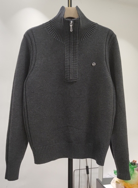 88665秋冬新款通勤纯色毛衣休闲针织衫拉链套头女打底衫早春