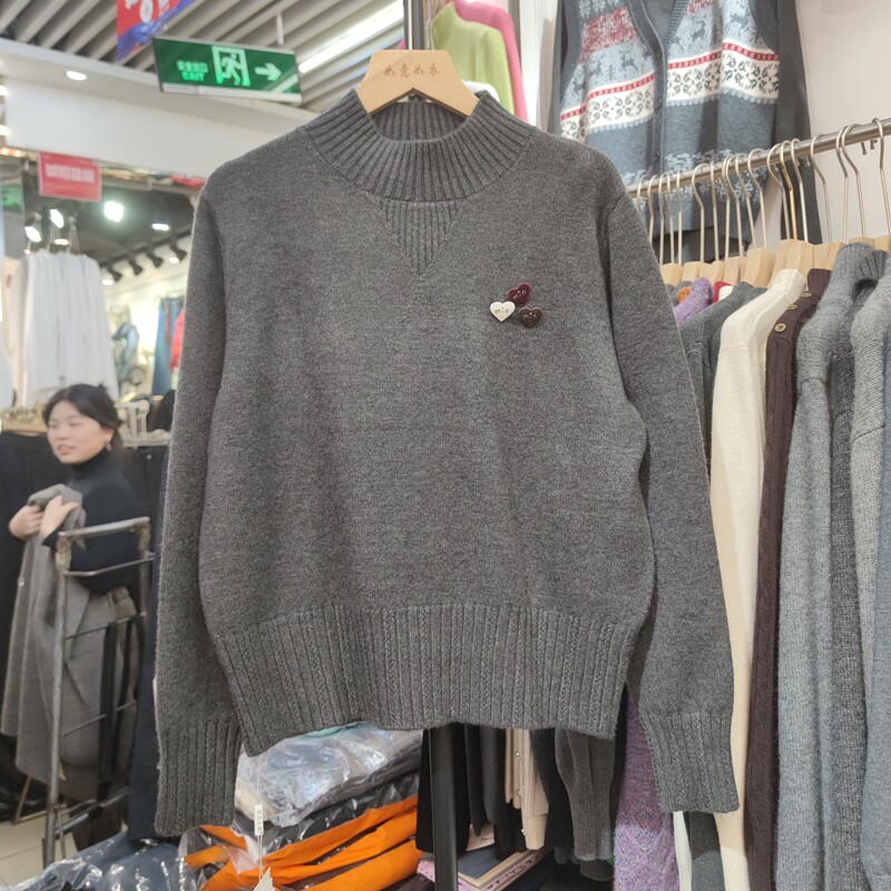 673969秋冬新款女半高领长袖针织衫毛衣宽松打底衫显瘦专柜品质,女装/女士精品,毛针织衫,淘宝优惠券,粉丝福利购,淘宝优惠卷