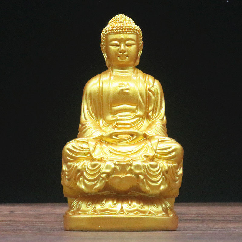 释迦牟尼佛像摆件石膏像居家供奉大日如来佛祖三宝佛阿弥陀佛佛像