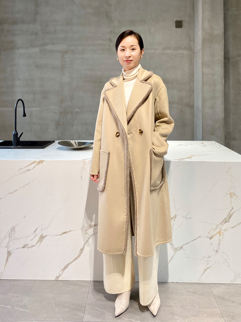 ALIN牛货lp鼎级线意式边饰大衣