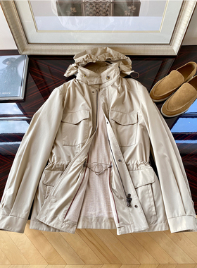 ALIN【鼎级LP】男装经典traveller羊绒针织内层防风防水风衣外套