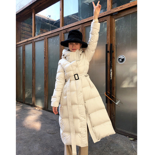 ALIN首创必返经典之作 95白鹅绒加厚保暖收腰显瘦长款过膝羽绒服