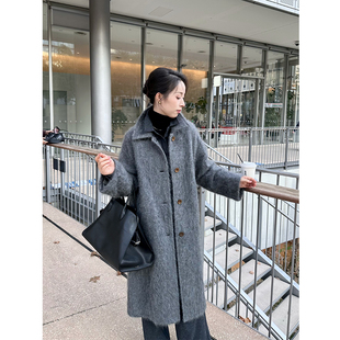 版 chao细100%山羊绒拉绒呢大衣 经典 ALIN日本纳米工艺丰盈饱满