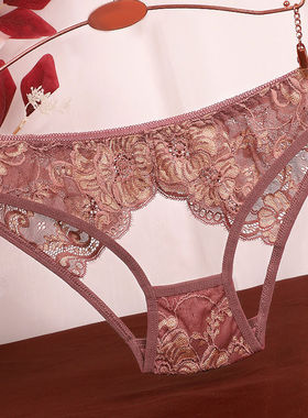 颜蓓薇一件代发性感女士内裤时尚镂空三角裤高颜值纯欲风低腰