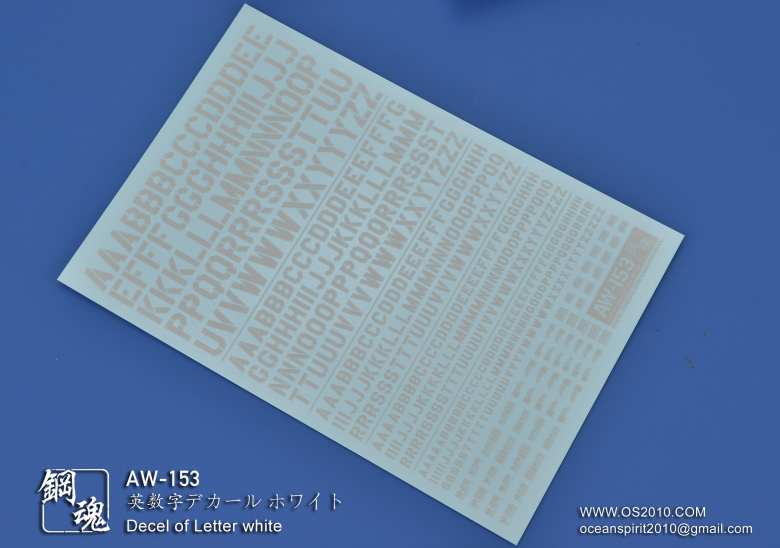 1/144&1/100军事英文字母水贴