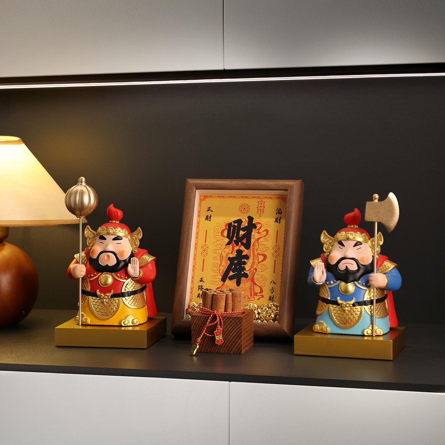 贝汉美创意高档门神玄关组合摆件入户客厅电视柜装饰乔迁新居礼物