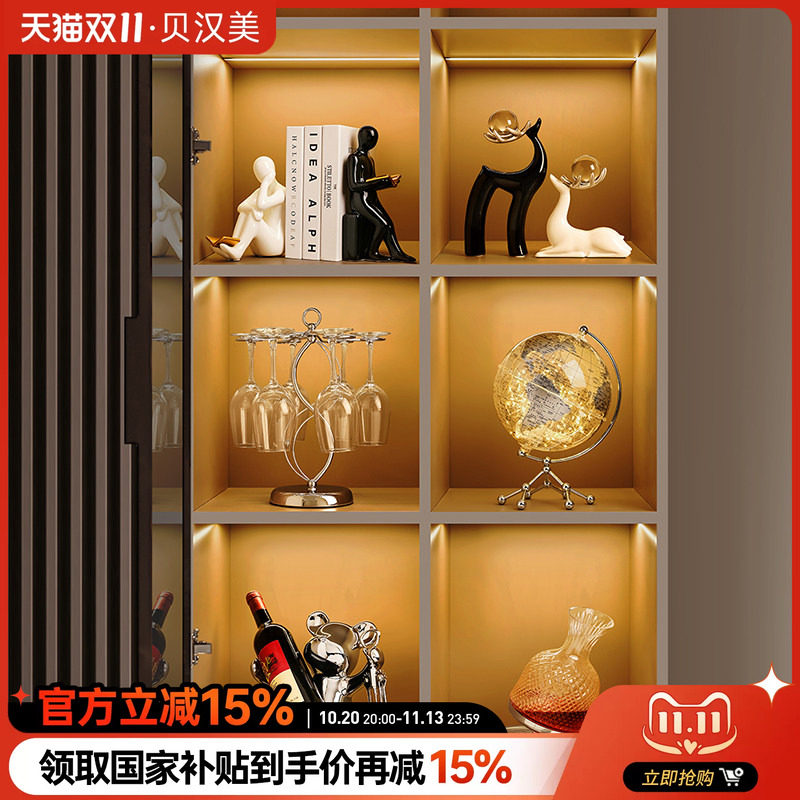 贝汉美暴力熊红酒架2026新款酒柜摆件客厅高端大气上档次软装饰品