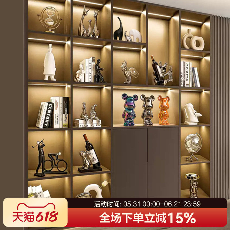 贝汉美轻奢高档2026新款酒柜装饰品摆件客厅玄关餐边柜展示柜礼品