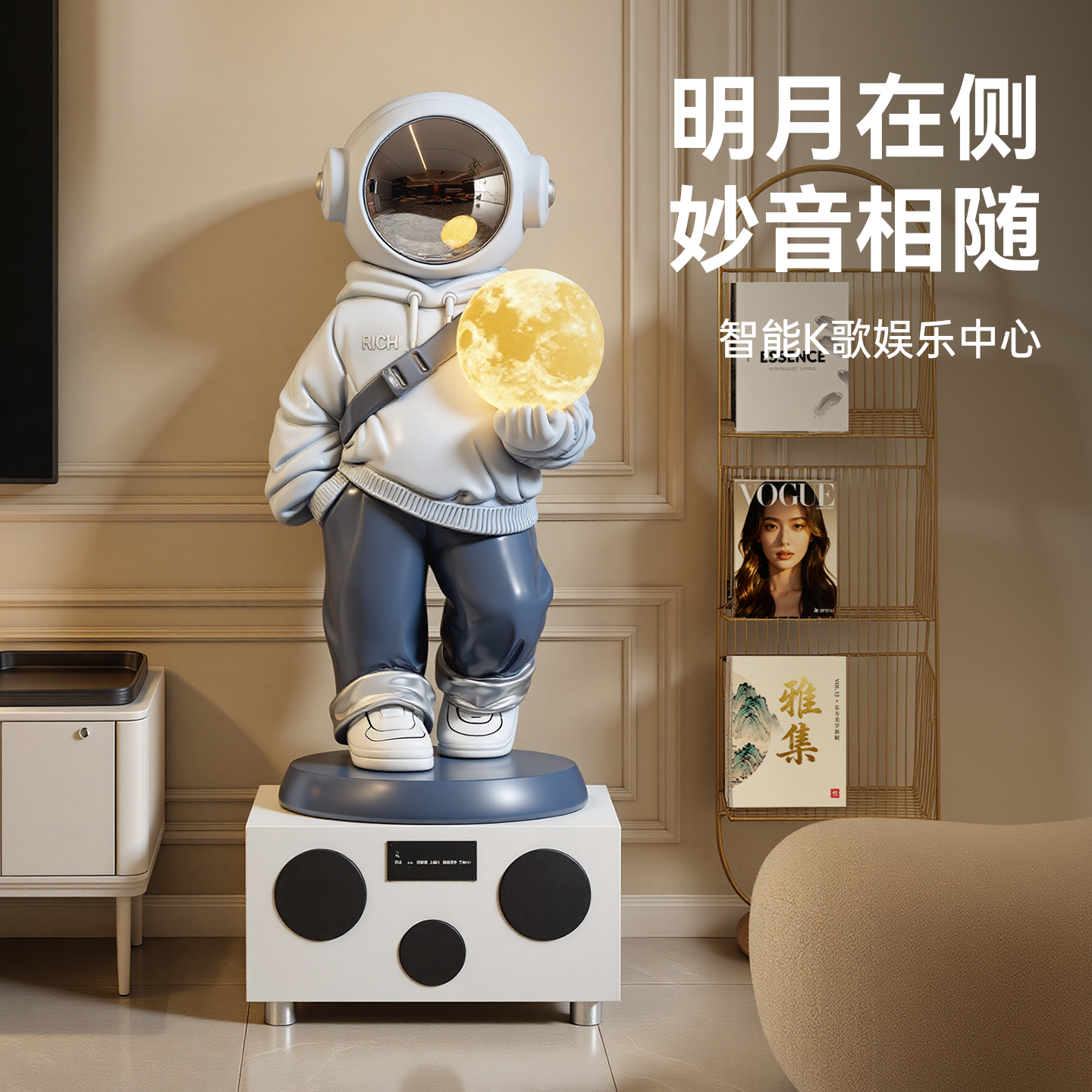 贝汉美轻奢高级感宇航员落地摆件