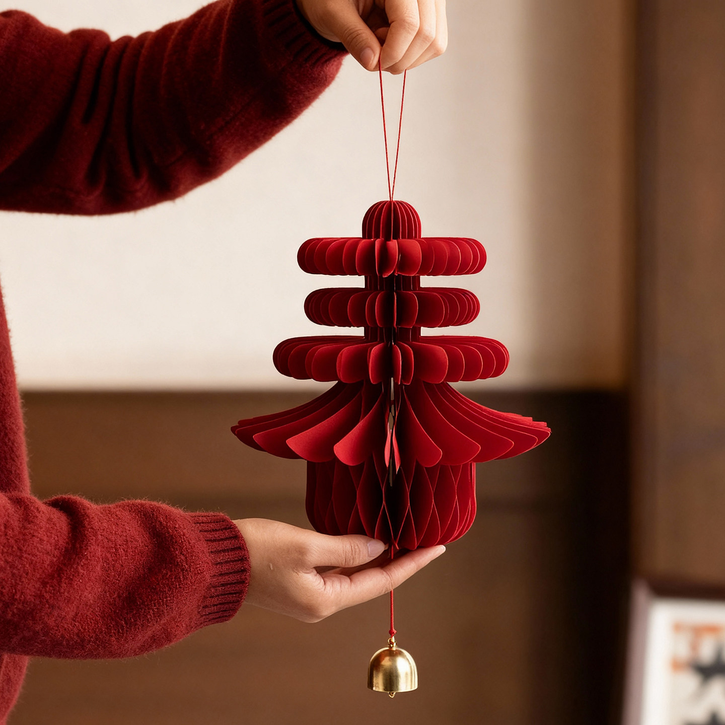 贝汉美新中式马年创意挂件2026新年装饰折纸立体春字过年喜庆挂饰,家居饰品,装饰摆件,淘宝优惠券,粉丝福利购,淘宝优惠卷