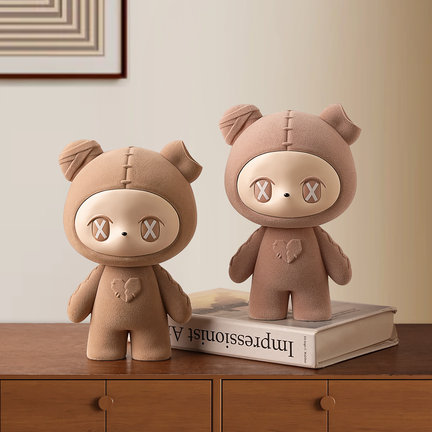 贝汉美卡通可爱潮玩小熊公仔摆件