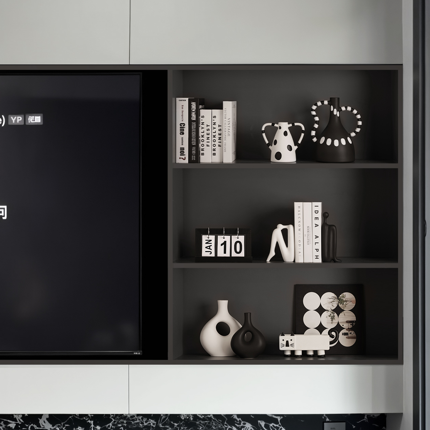 贝汉美2025新款电视柜装饰摆件客厅轻奢高档花瓶高级感乔迁礼物,家居饰品,装饰摆件,淘宝优惠券,粉丝福利购,淘宝优惠卷