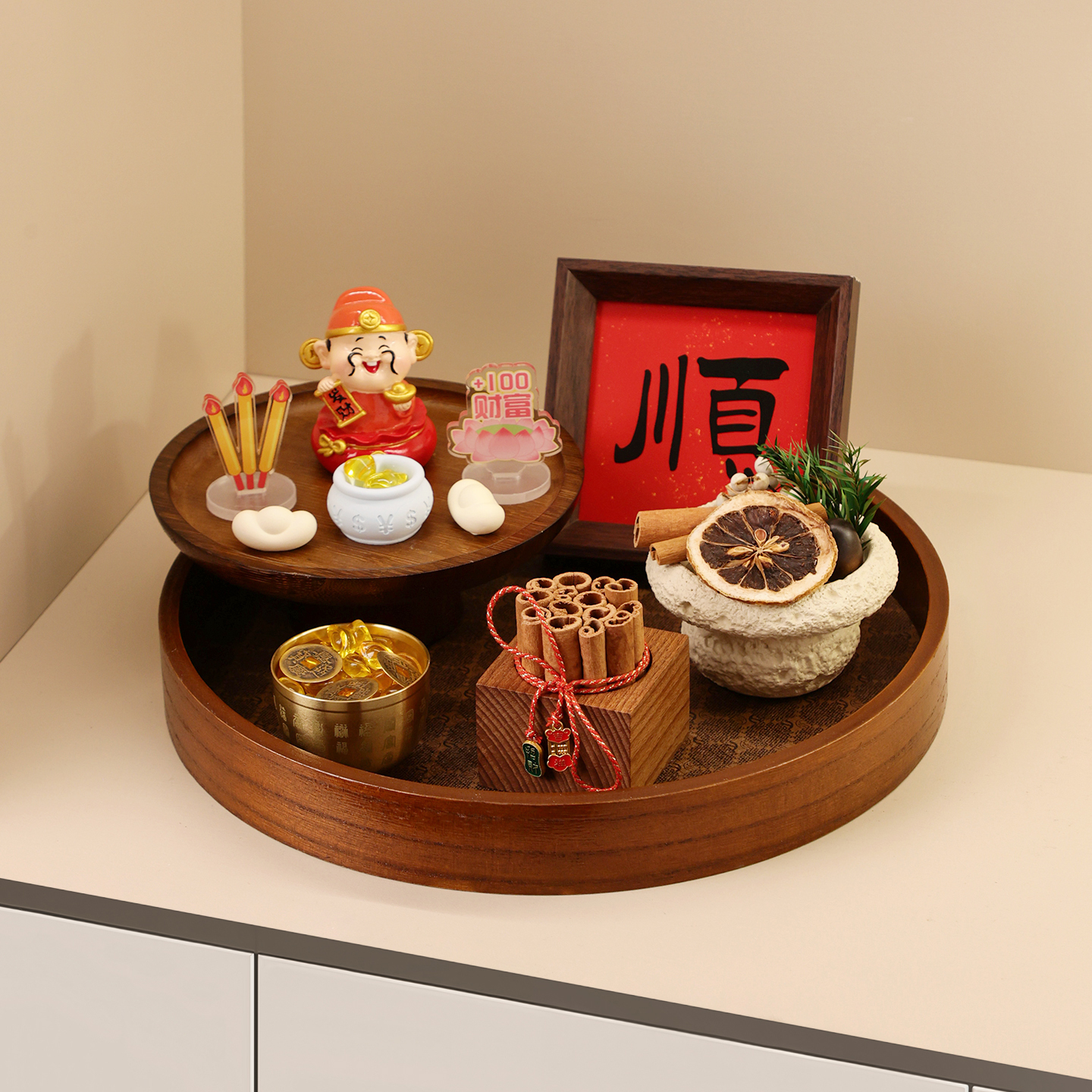 贝汉美创意财神入户玄关装饰中古风摆件客厅肉桂香薰乔迁礼物全套,家居饰品,装饰摆件,淘宝优惠券,粉丝福利购,淘宝优惠卷