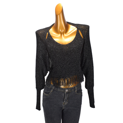 针织2023年披肩流苏吊带两件套潮