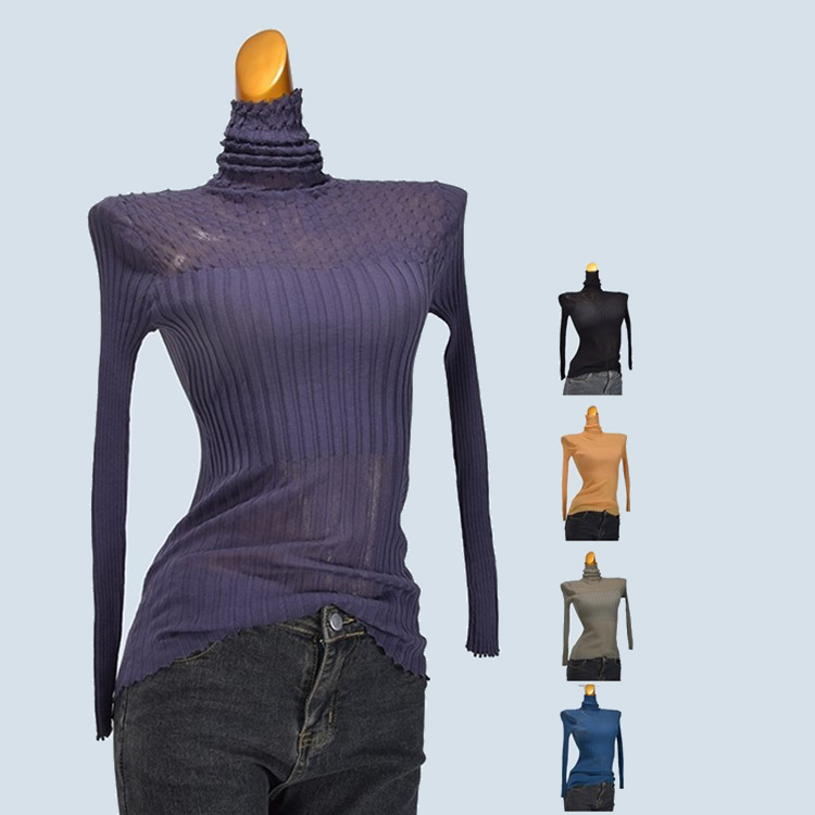 堆堆领打底衫女春夏新款洋气内搭