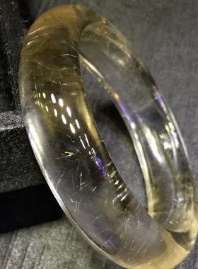 魅晶天然水晶晶体通透金发晶顺发晶手镯