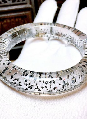 魅晶天然水晶晶体通透云母片草莓籽水晶手镯