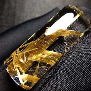 魅晶天然水晶晶体通透巴西钛晶无事牌吊坠