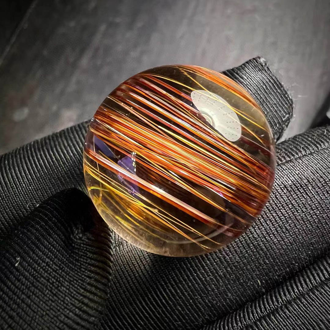 魅晶天然水晶铜发晶顺发单珠