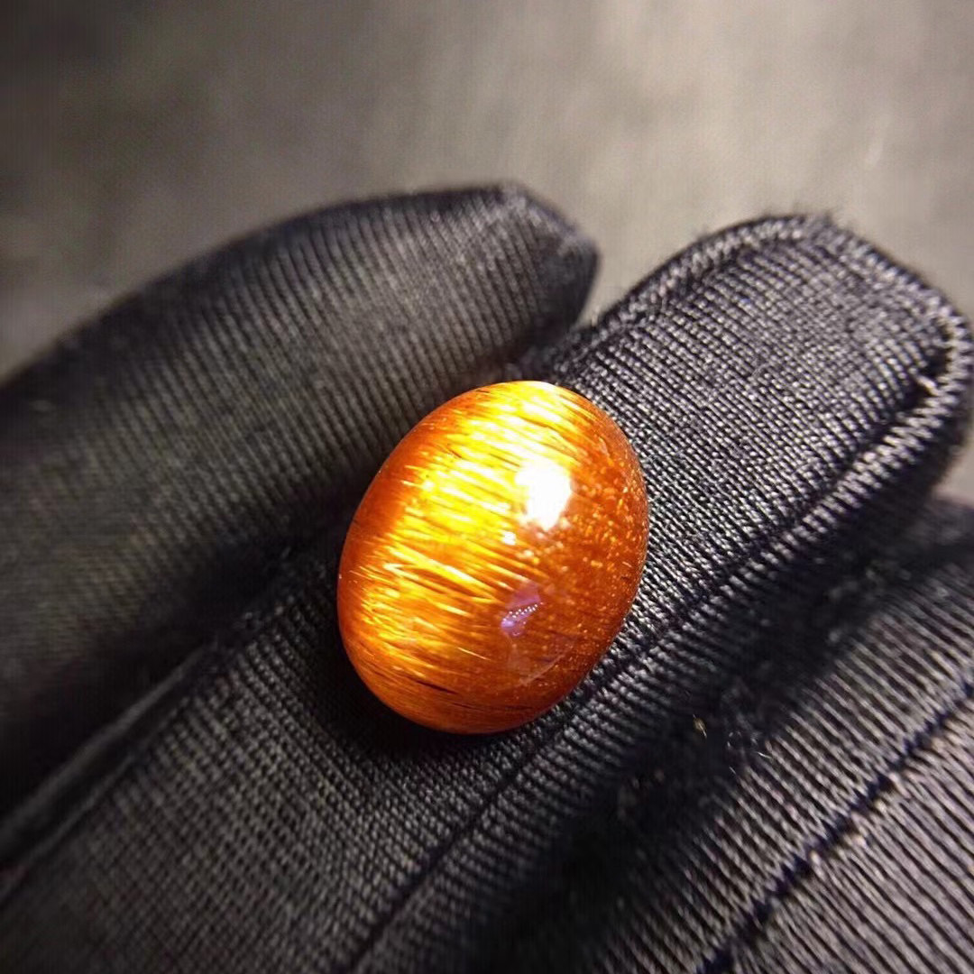 魅晶天然原矿水晶晶体通透猫眼铜发晶顺发晶戒面原石裸石