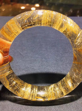 魅晶天然水晶晶体通透金发晶钛晶手镯